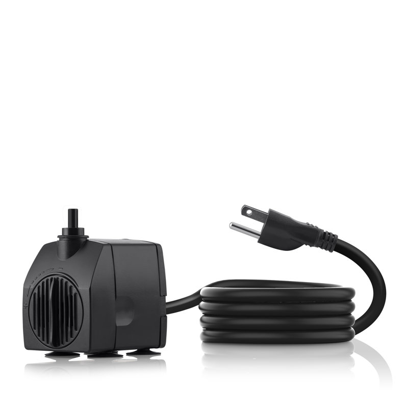 Compact Black Ceramic Submersible Fountain Pump with 6 ft. Cord