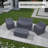 Serene Acacia Wood Outdoor Conversation Set Group Seating Patio Furniture Covers