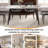 62.99" Modern Rectangular Dining Table White Pandora Artificial Stone Curved Edge Black Metal Legs 6 Person-13518911