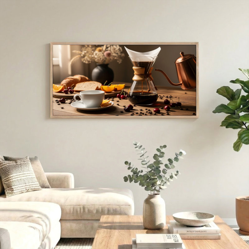 Tableau encadré sur toile « Café infusé », 122 x 61 cm (48 x 24 pouces), lot de 1, 48 x 24 pouces