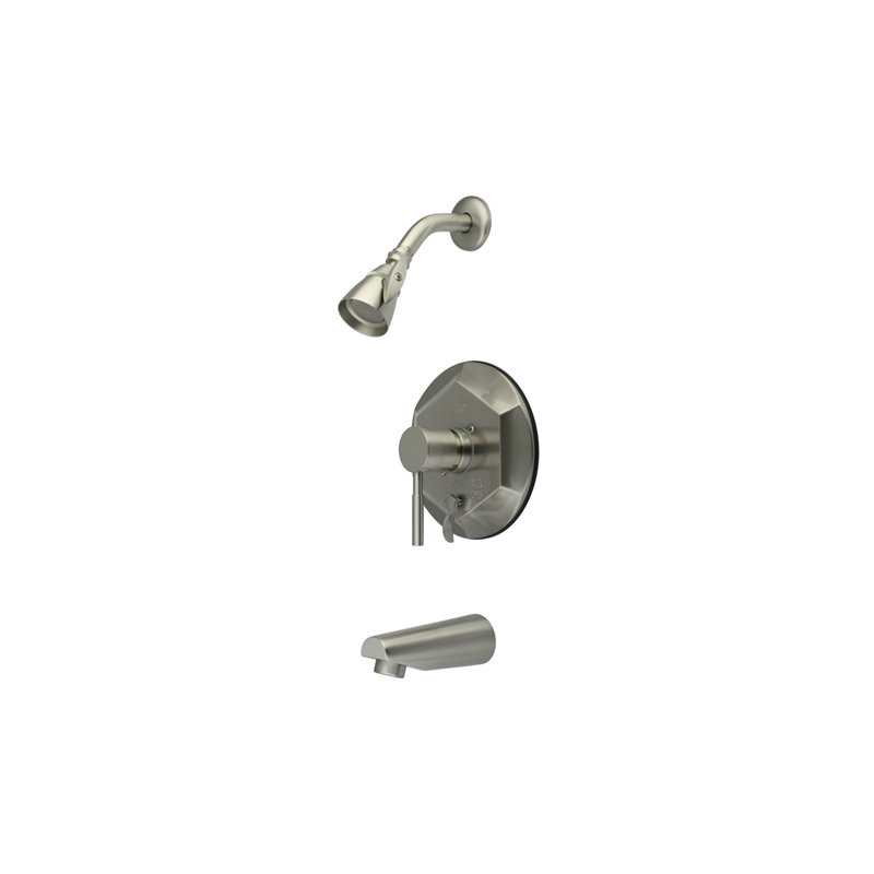 South Beach Volume Control Tub and Shower Faucet, Satin Nickel
