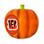 NFL Cincinnati Bengals - Logo 3D en résine et citrouille décorative | 10 po