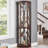 Lighted Corner Curio Cabinet For Displaying Collectibles, Wine, And Decorative Items, Offering Functional Storage And Elegant Design-1068901012