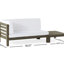 BANC D'ANGLE GAUCHE ET TABLE DE CAFÉ Oana, blanc