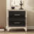 Elegant High Gloss Nightstand With Metal Handle-138913787
