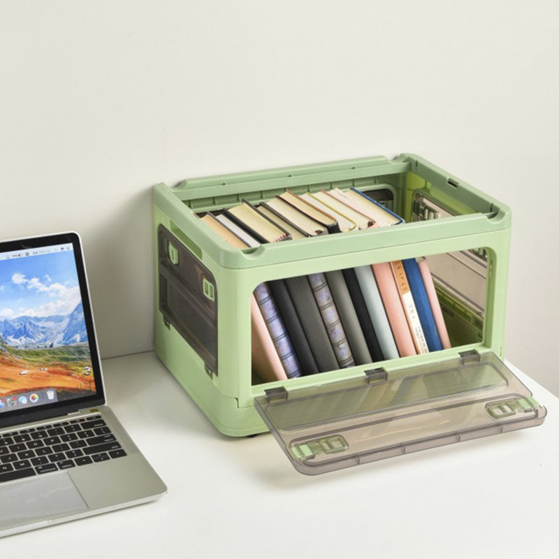 Bettysue Plastic StackableStorage Box with Lid, Green