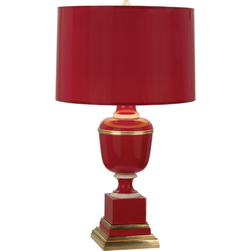 Annika Metal Table Lamp, 29.5" H x 17" W x 17" D, Red, Red