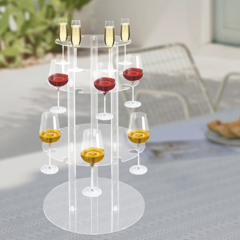 3 Tier Champagne Display Rack Stand