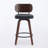 Upholstered Faux Leather Counter Height Swivel Barstools-1557093240