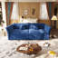 Canapé moderne à deux places à bords volantés, rembourré en chenille douce avec coussins décoratifs, idéal pour les petits espaces, brun-574684573