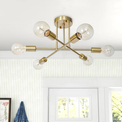 Worley Glass Semi Flush Mount