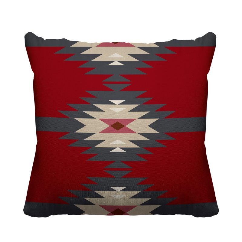 Onida Outdoor Reversible Throw Pillow, 15W" x 15H", Red