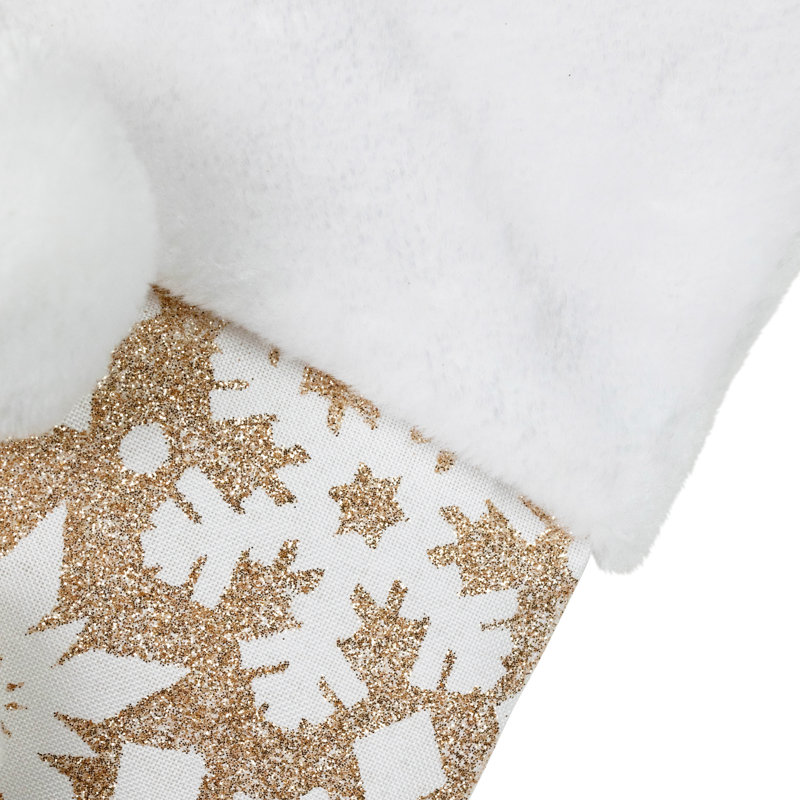 Chaussette de Noël paillettes et pompons scintillantes