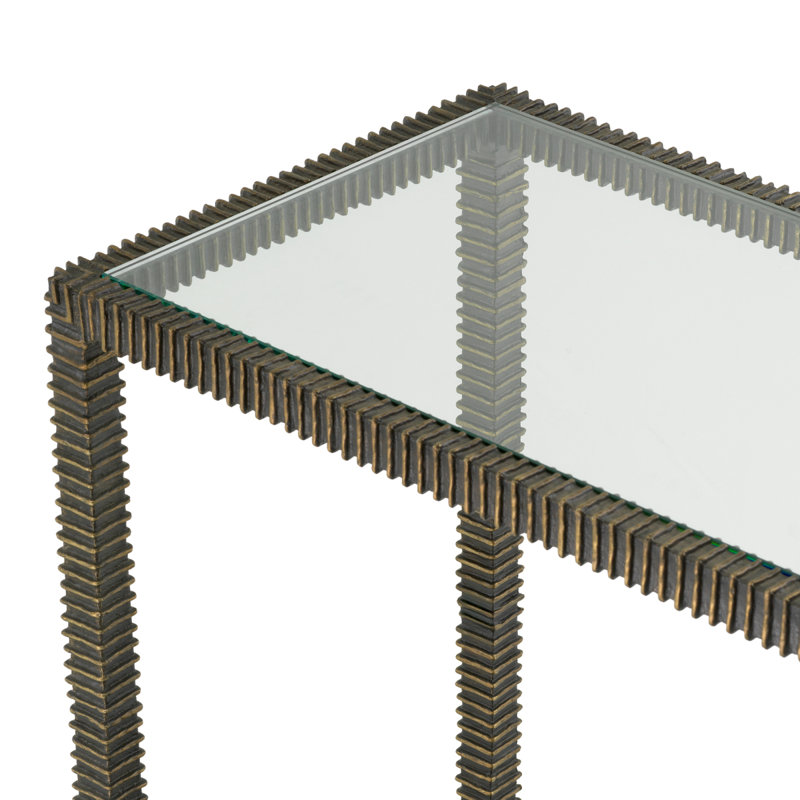 Bethesda 55.12'' W Glass Console Table