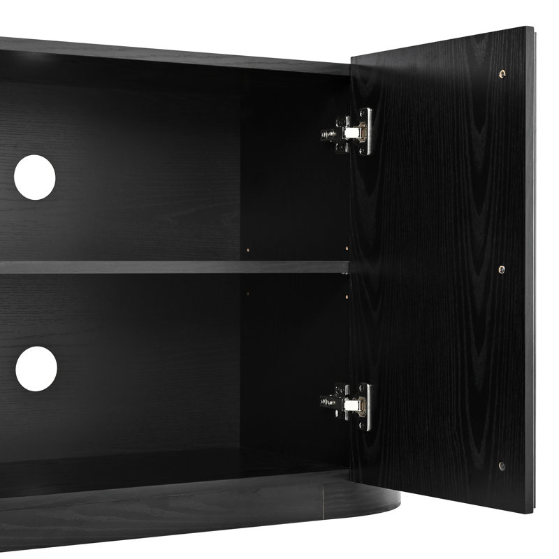 Meuble télé Elyas Mid Century, Noir
