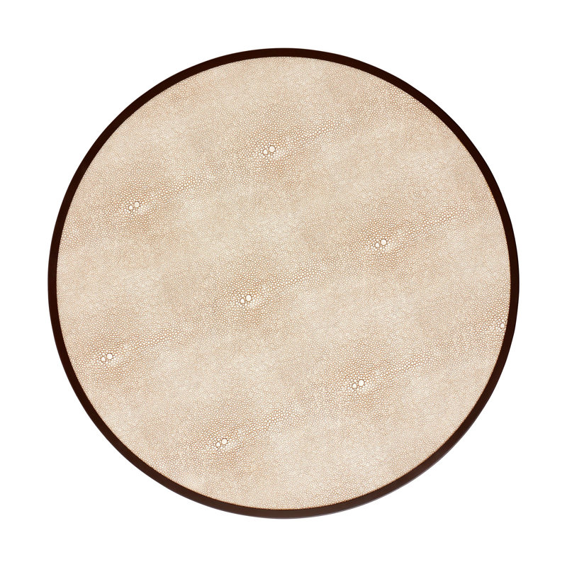 No Pattern Round Placemat, Brown/Gray