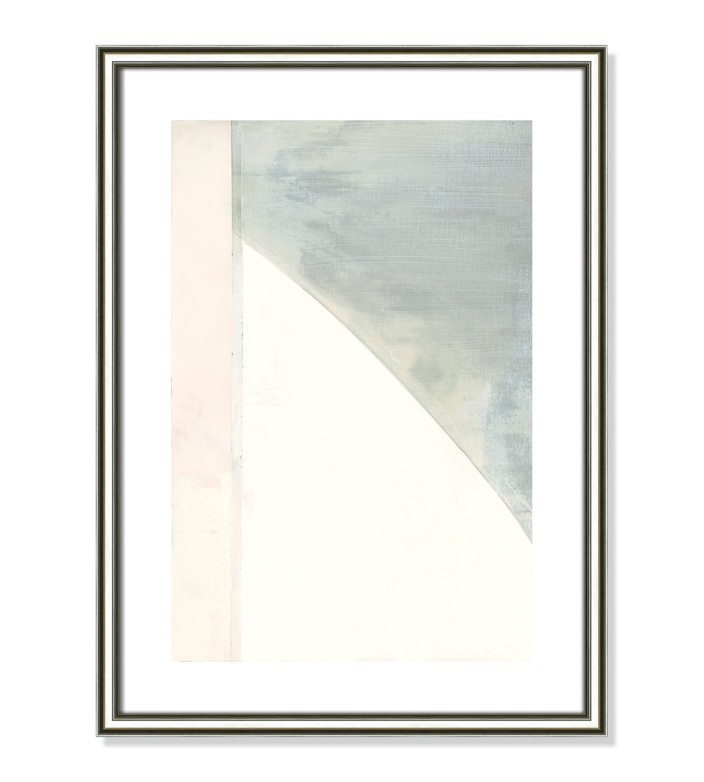 Alexandria "In Neutral I" Painting by Cartissi, Silver Framed Paper, 23" H x 17" W x 0.88" D