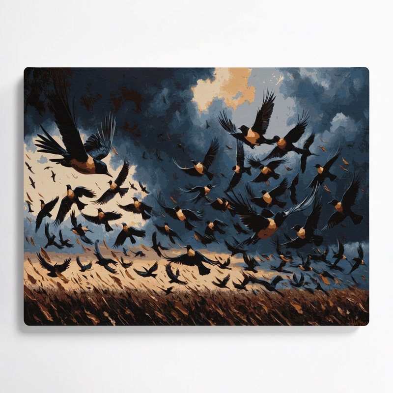Art mural en métal oiseaux, H 240 po x l 240 po x P 0,05 po