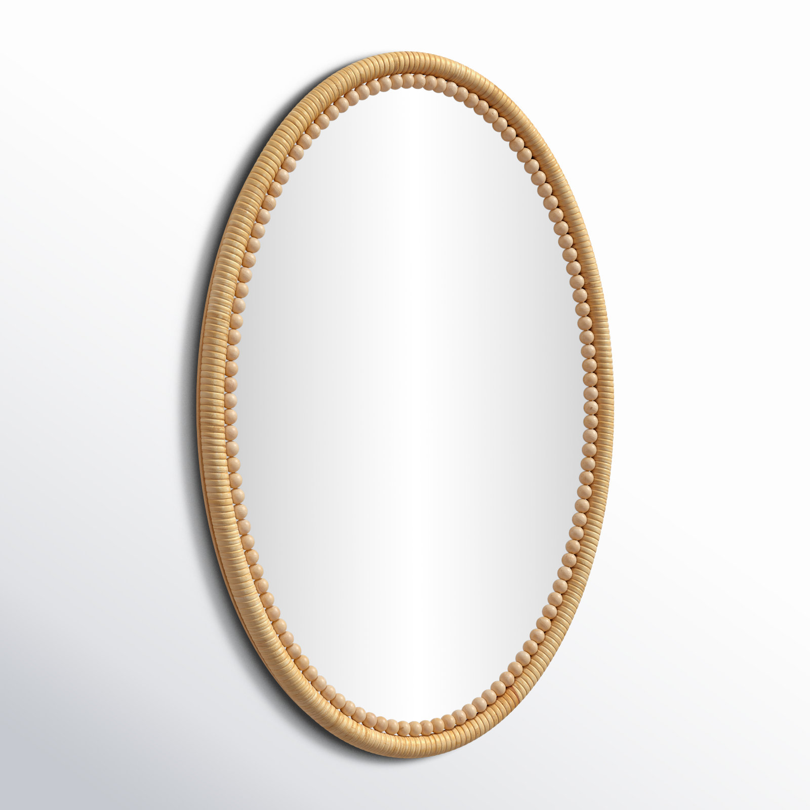 Marilou Bamboo / Rattan Wall Mirror, Oval