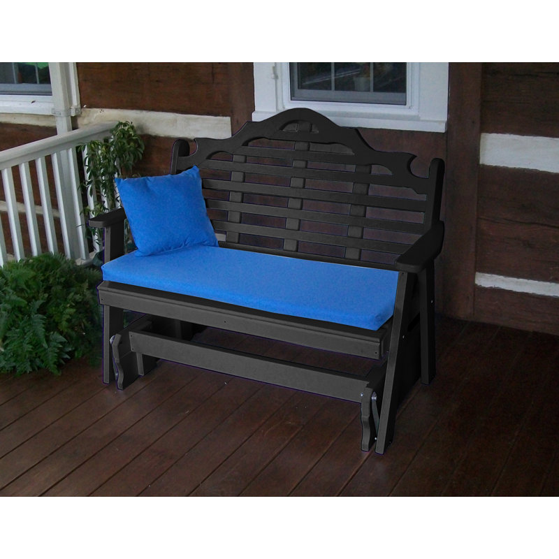Banc de jardin Hogue, H 41 po x l 52 po x P 27 po, Noir