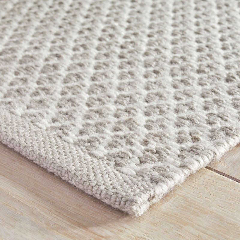 Tapis intérieur / extérieur gris tissé à la main Mainsail, Rectangle de 5 pi x 8 pi