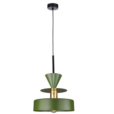 1 - Light Matte Black Drum Pendant