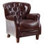 Chaise d'appoint Brancaster, brun rétro et aluminium
