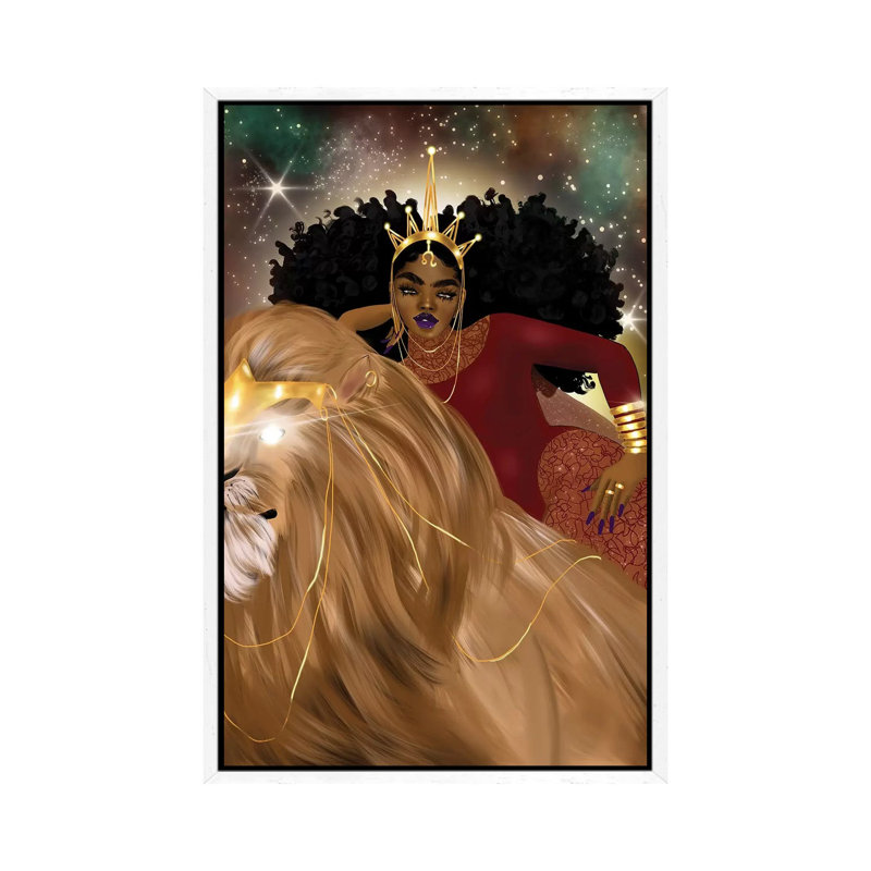 A Regal Story - Print on Canvas, 101.6 cm H x 66.04 cm W, White Framed