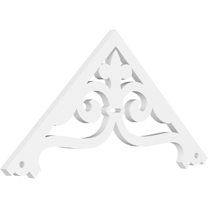 Pignon en PVC de qualité architecturale Finley, H 16,5 po x l 36 po x P 1 po, 11 / 12