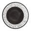 Miroir mural rond 30 po Estela - noir mat / or français