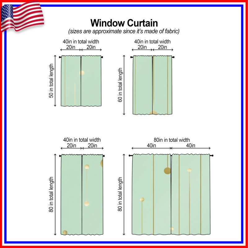 Rideaux abstraits abstraits et transparents - 2 panneaux, 40 po x 50 po - 2 panneaux, Obscurcissement de chambre