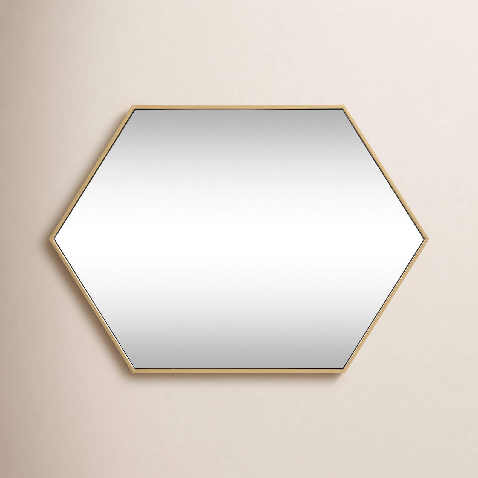 Sabine 41" Accent Mirror, Brass, 32" H x 38" W