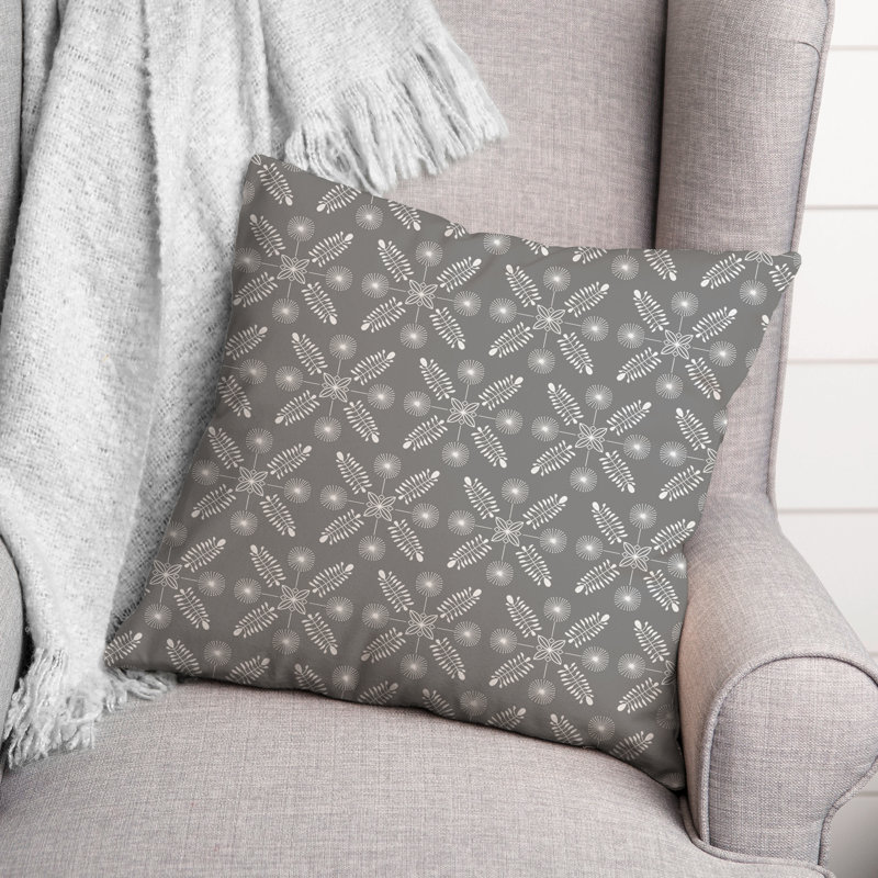 Coussin extérieur Meadow, H 18 po x l 18 po, Gris