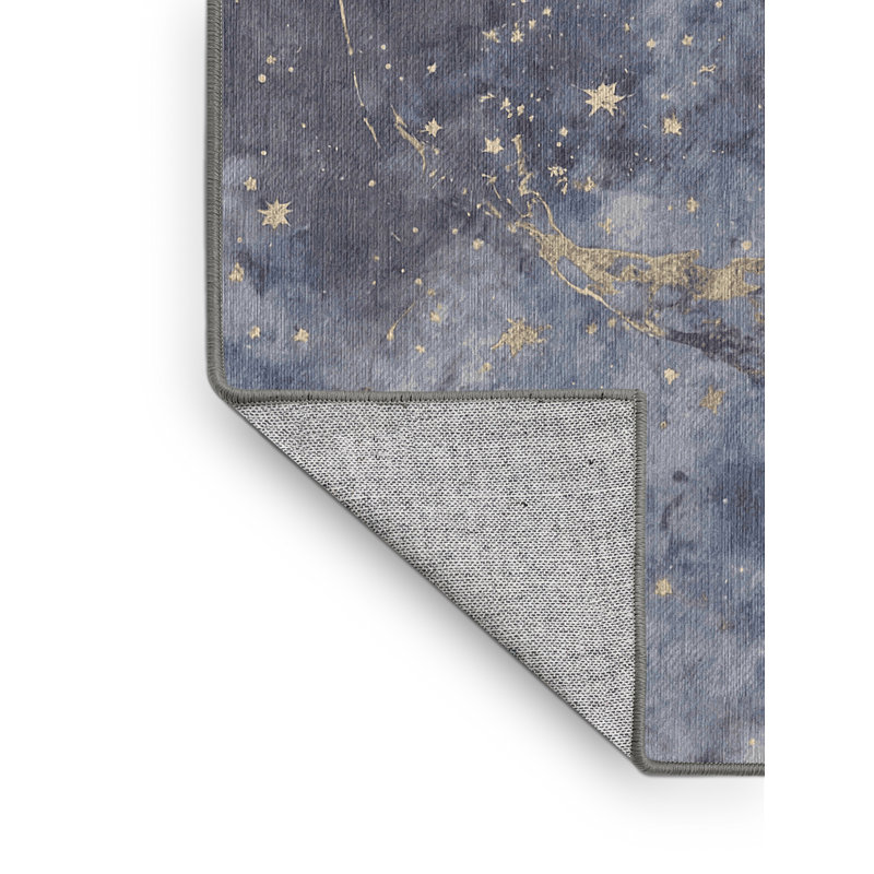 Tapis gris lavable à la machine, Carré 6 pi