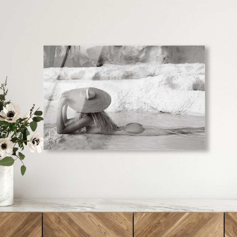 Soaking in Paradise BW II Canvas Fashion Print by Oliver Gal, 16"H x 24"W, High-Gloss Acrylic Print