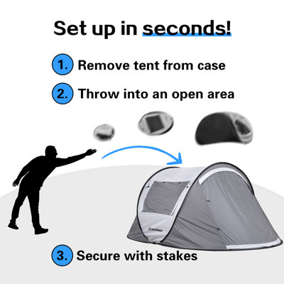 2 Person + Pop Up Camping Tent