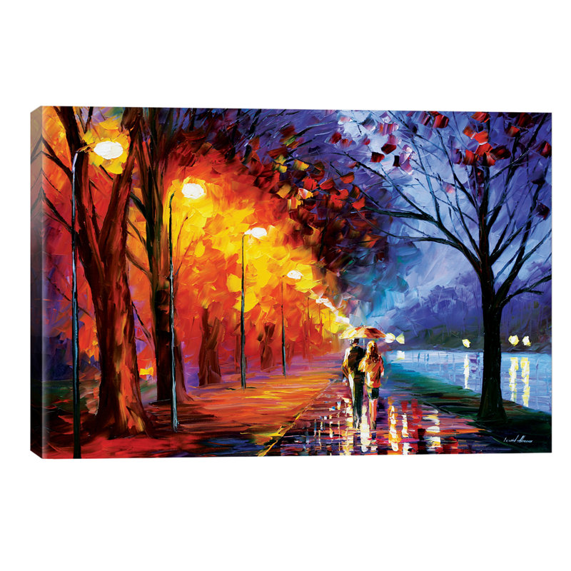 Alley By The Lake I by Leonid Afremov - Wrapped Canvas Painting, 66.04 cm H x 45.72 cm W x 3.175 cm D