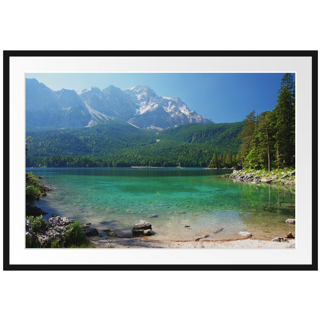 Gerahmtes Poster Atemberaubender Bergsee