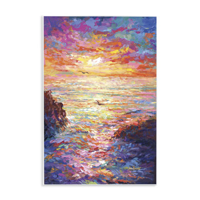 «Vibrant Abstract Ocean Sunset» par Leon Devenice