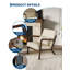 Ensemble de 2 chaises d'appoint Mid-Century, fauteuil rembourré, coussin lombaire, structure en bois robuste-131571867
