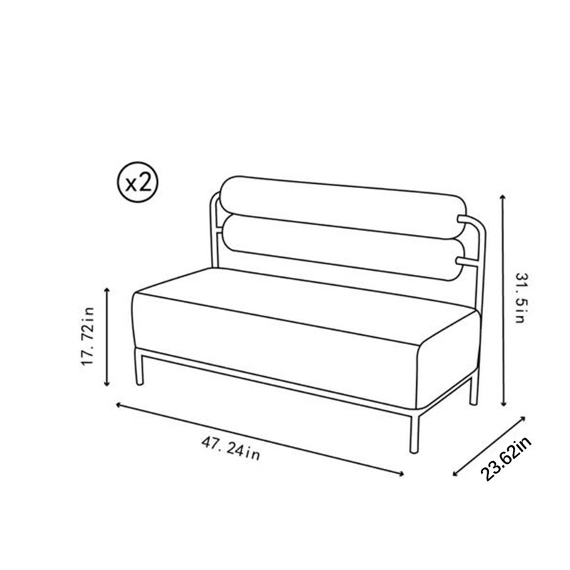 Ensemble de 2 bancs de rangement rembourrés brun