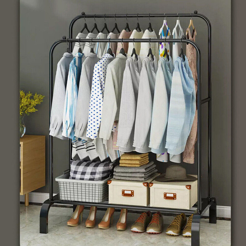 Everhart 110cm Clothing Rack, Black