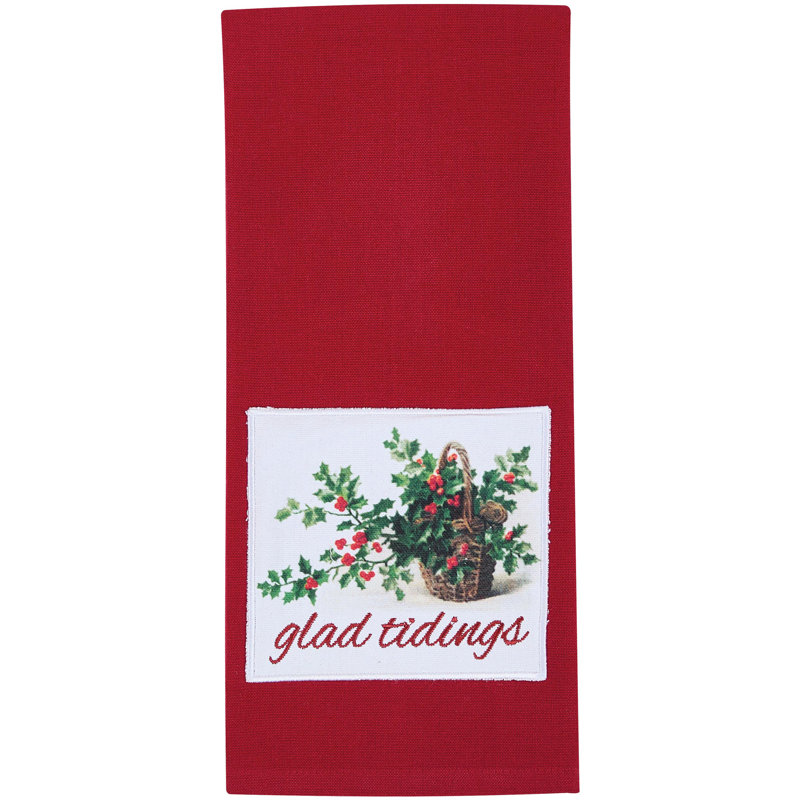  Ensemble de 2 serviettes à vaisselle Glad Tidings, Panier à houx Glad Tidings