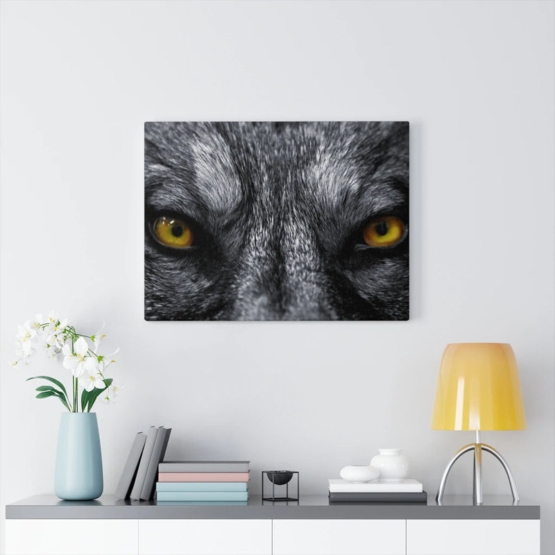 Wolf Eye - Wrapped Canvas Print, 30cm H x 41cm W