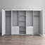 Armoire Marlize 117,4 "avec tablettes réglables, tringle, finition mate-1938757070
