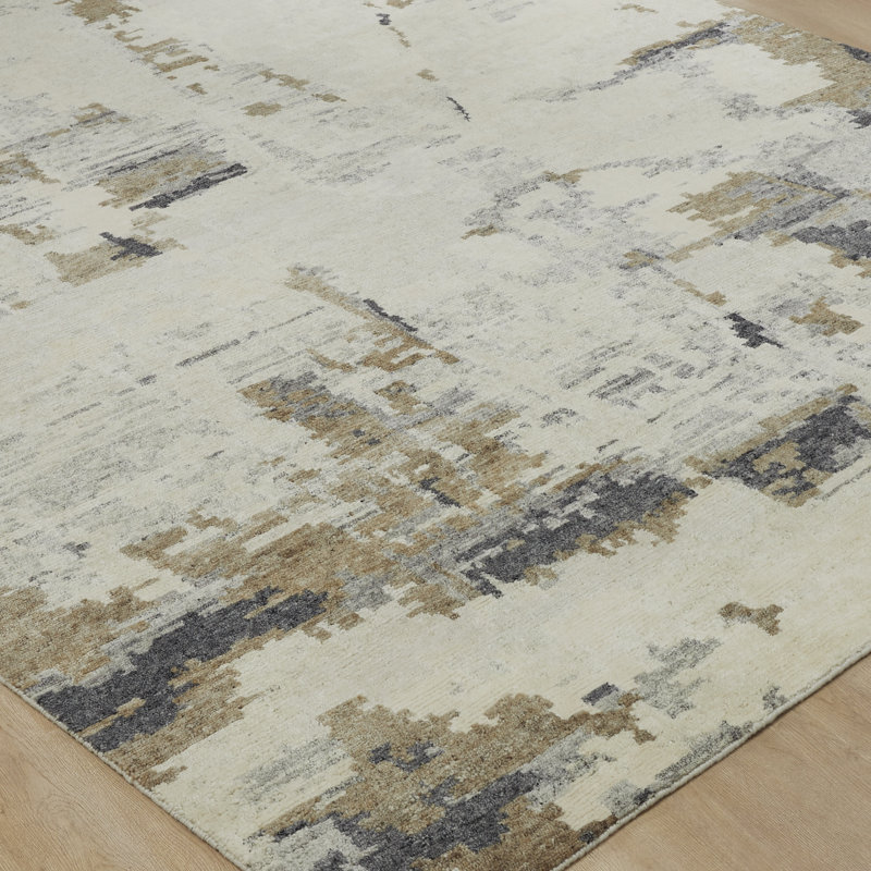 Tempo Urban Fossil Hand-Knotted Wool Area Rug, Rectangle 9' x 12'
