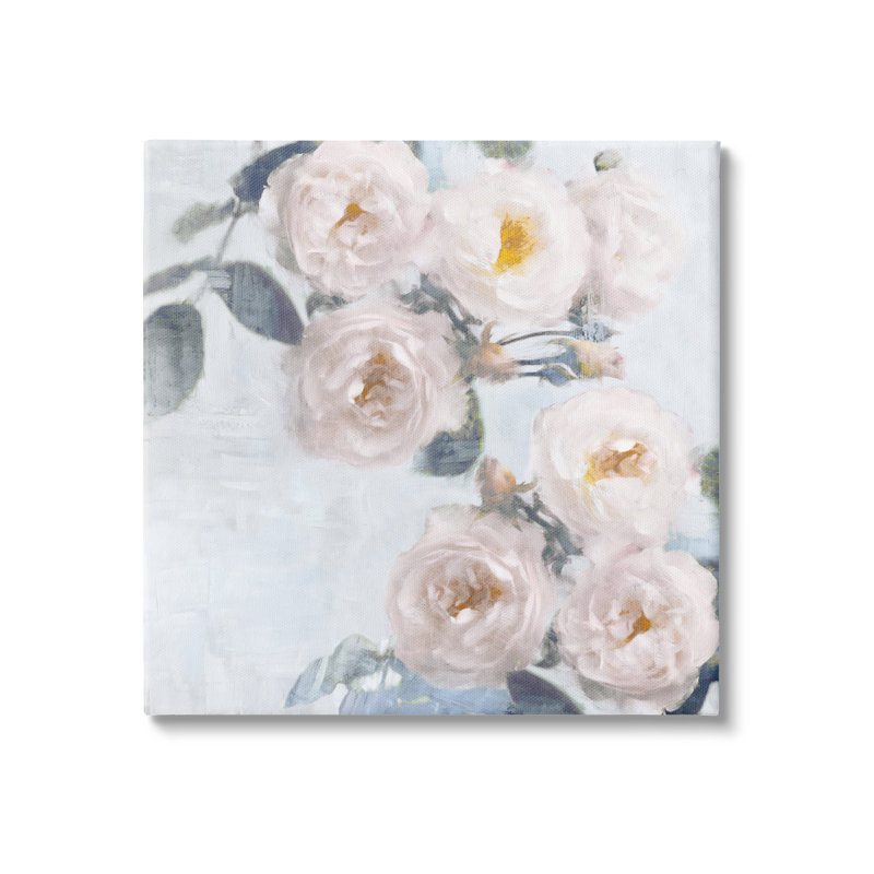 «Delicate Pink Roses Arrangement» par Emily Ford - impression, H 30 po x l 30 po x P 1,5 po, Toile tendue