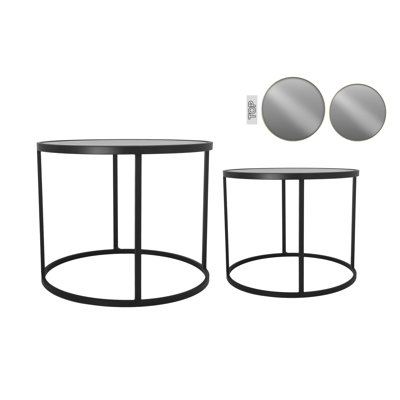 Miroir de fer en métal noir