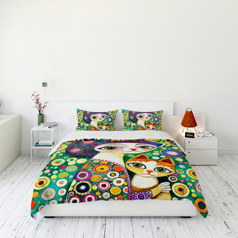 Modern & Contemporary Polyester Duvet Cover, King Duvet Cover + 2 King Shams
