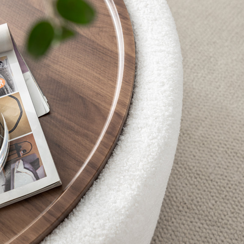 Bryonie Round Cocktail Ottoman with Storage